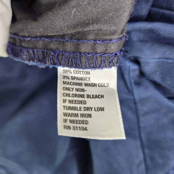 Womens Navy Blue Crown & Ivy Caroline Shorts Flat Front Stretch Size 4 - Picture 4 of 8